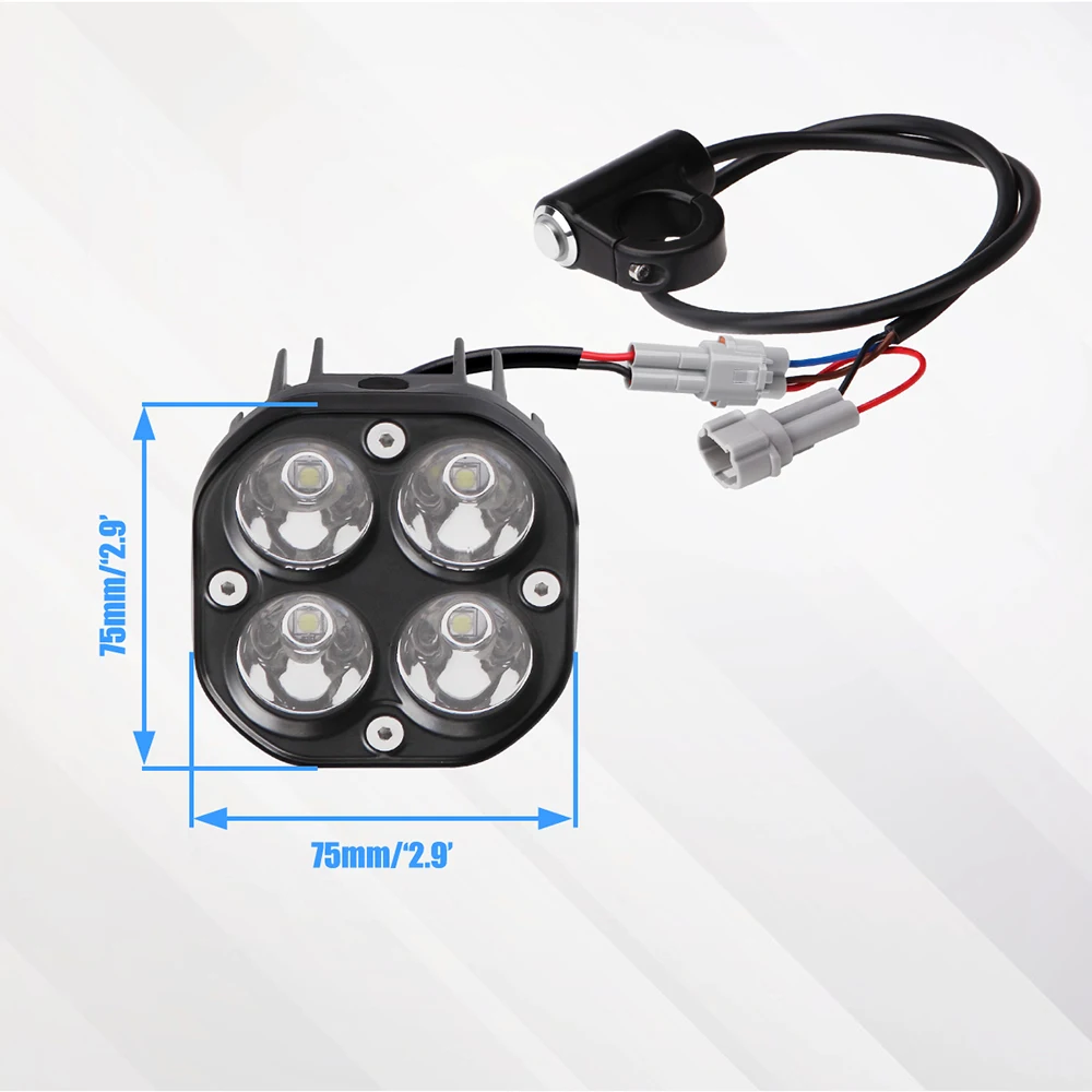 40W Headlight With Small Switch Cross-Country Motorcycle For Sur-Ron Surron LBX Segway X260 X160