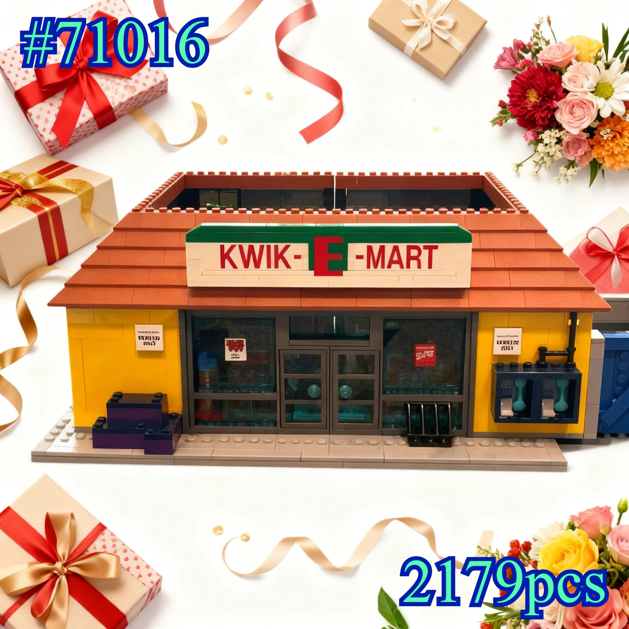 ชุดตัวต่อบล็อกซุปเปอร์มาร์เก็ต ร้านสะดวกซื้อ 71016 เข้ากันได้กับเลโก้ เหมาะสำหรับเป็นของขวัญคริสต์มาส 2179 ชิ้น