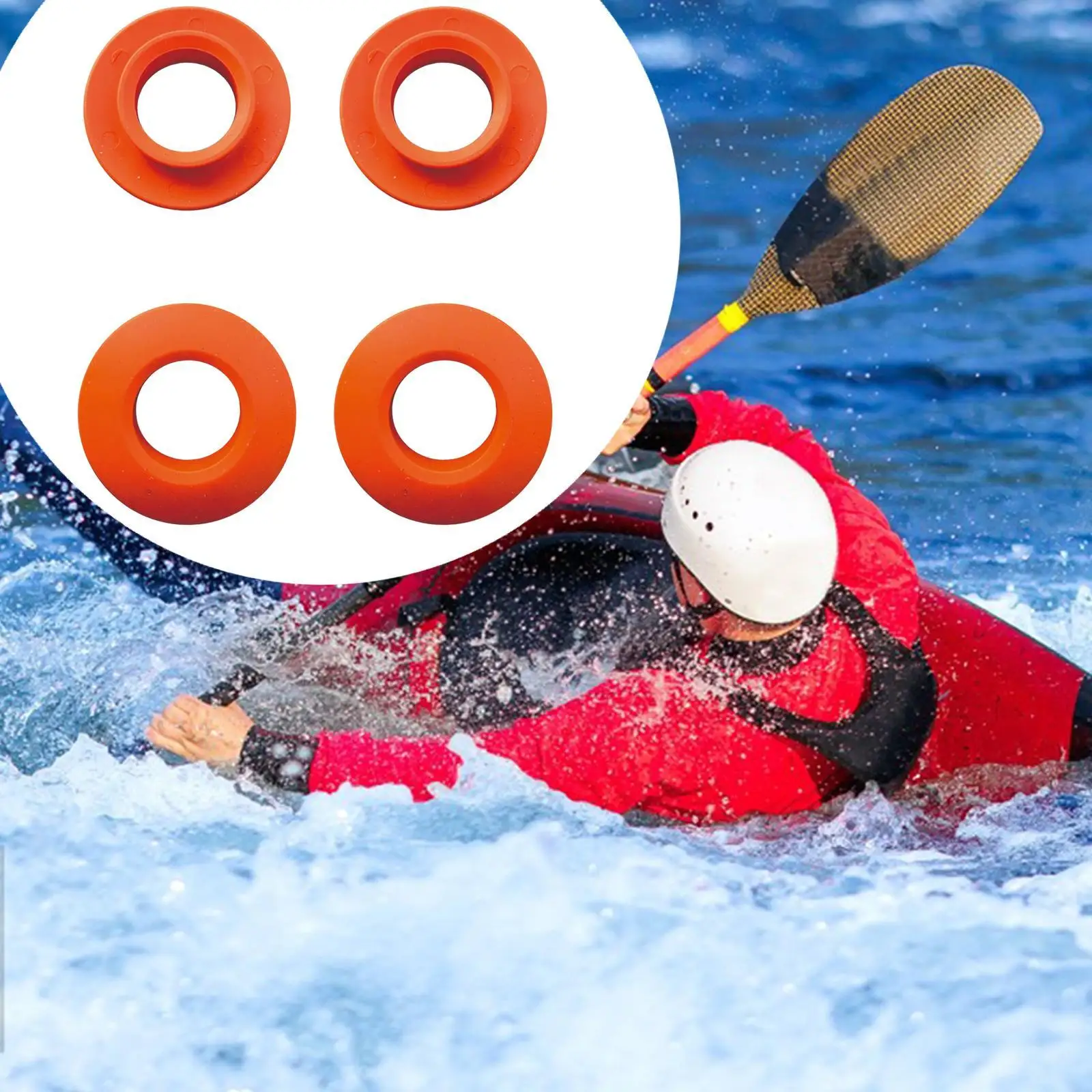 Kayak Paddle Drip Rings Easy Installation PVC Splash Control Durable Oar Shaft Protectors for Kayak Canoe Rafting