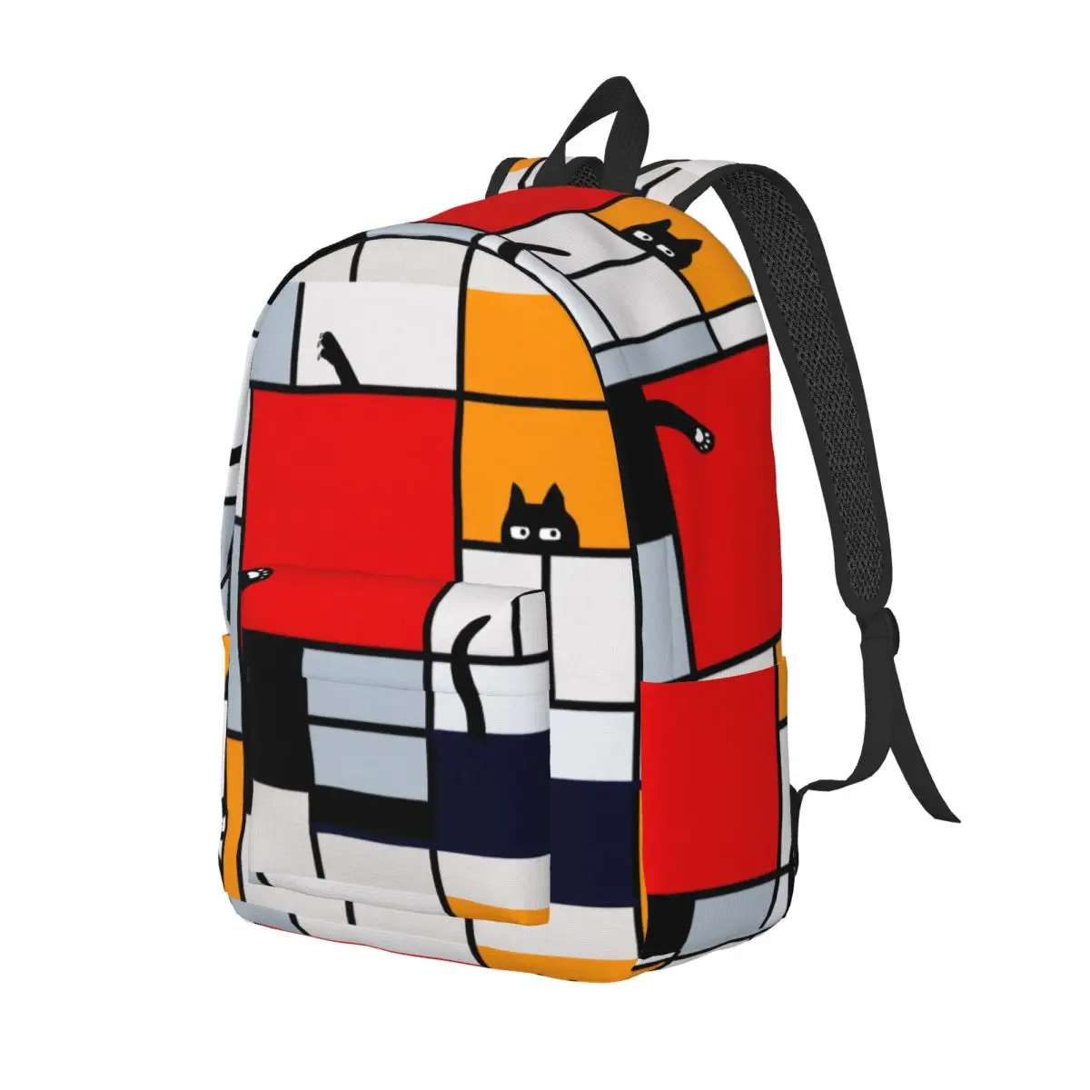 Piet Mondrian De Stijl Fashion Backpack Sports Student Business Daypack for Men Women Laptop Shoulder Bag