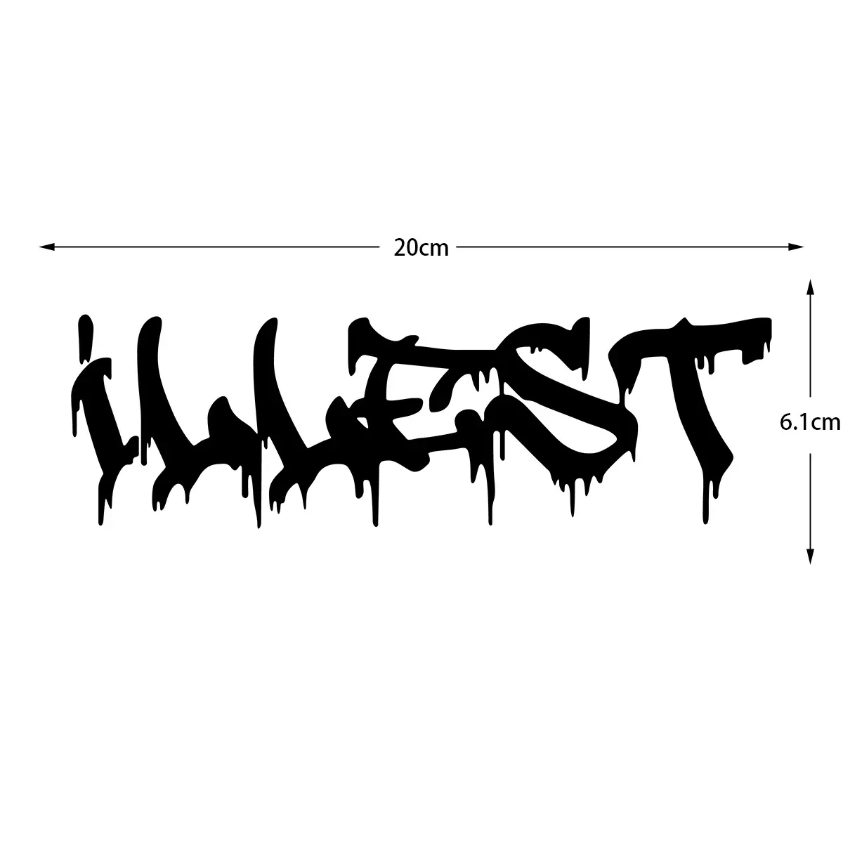 Graffiti Dripping Letter Waterproof Vinyl Stickers For Motorcycle Helmet Fuel Tank Scooter Car Window Body  Laptop Decor Decals