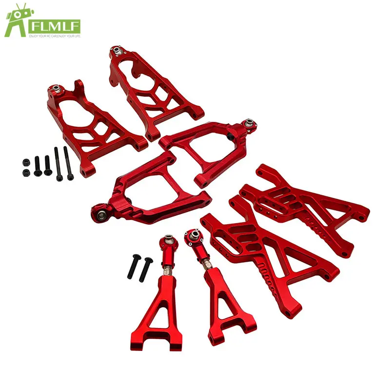 Alloy CNC Suspension Arm Kit of Wheel Front + Rear Fit for 1/5 HPI ROFUN BAHA ROVAN KM BAJA 5B 5T 5SC Rc Car Toys Games Parts