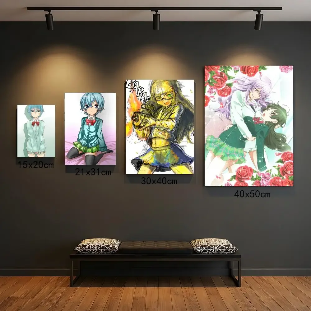 anime S-Sabagebu - Survival Game Club-B Painting Calligraphy Elegant Botanical Decor for Living Room Modern Interior Design