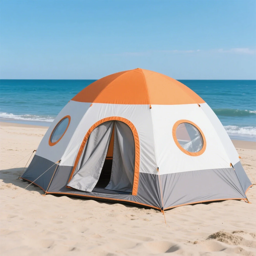 

STLF Outdoor Dome Tent for 2 People Thickened Automatic Folding Portable Beach Sun & Rain Protection for Camping Overnight