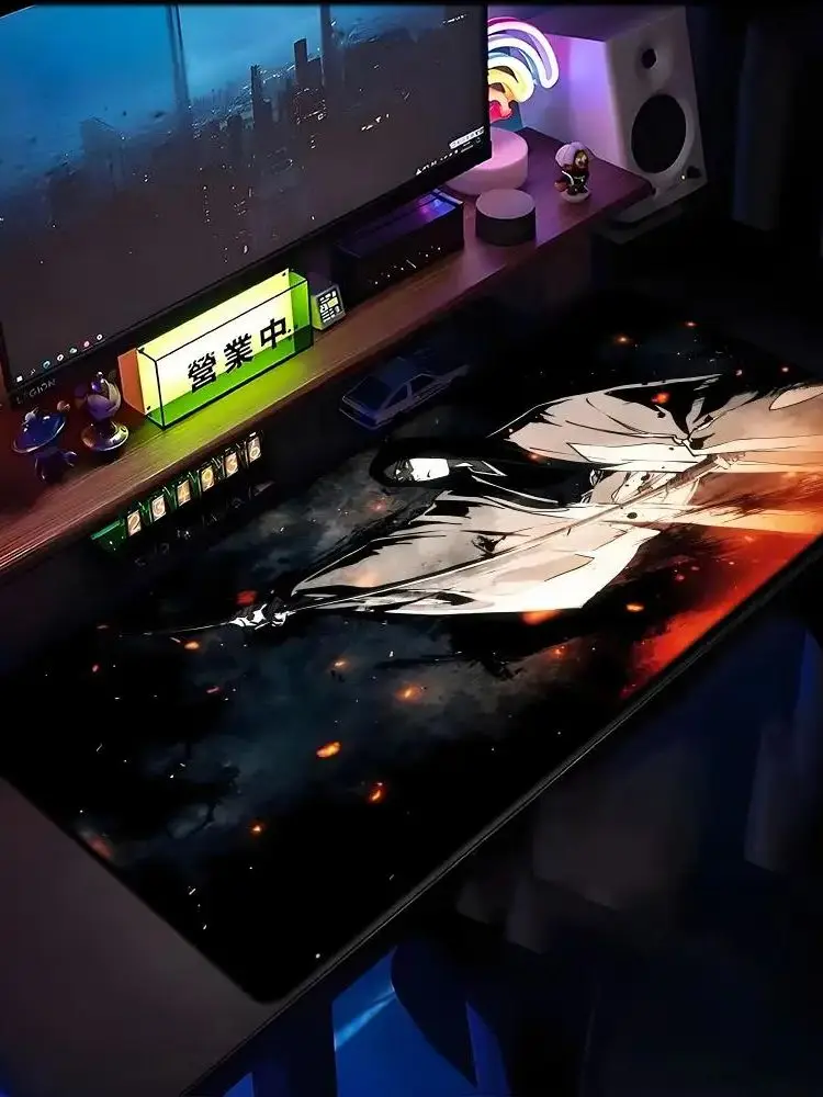 Large Mouse Pad black white Anime BLEACH Mause Mats Gaming Accessories Office Gamer Keyboard Desk Mat Unohana Retsu Mousepad
