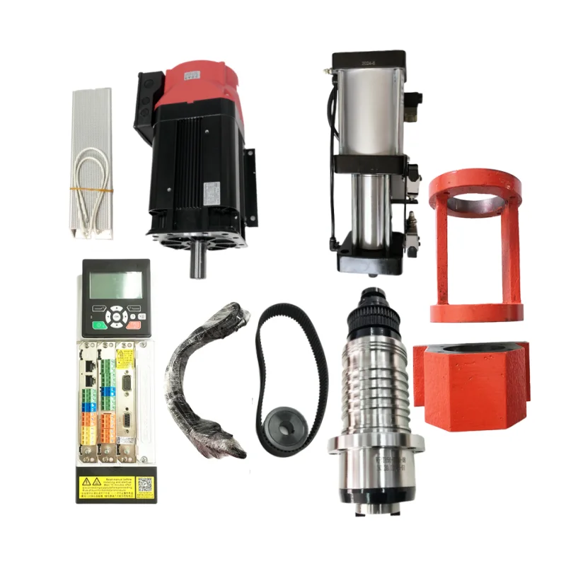 BT40 Belt Spindle With Full Set Serve Motor And Driver Bt40 120mm 6000rpm ATC Belt Drive Milling Spindle Water Cooling Kit