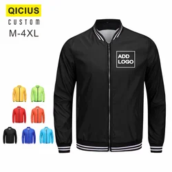 Custom Printing Jacket Men Women Embroidery Jacket Streetwear Jackets Fashion Windbreaker Couples Spring Autumn Windbreaker