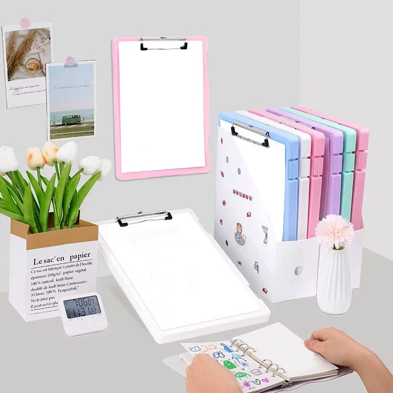 

1 piece - A4 writing board pad, writing board folder, multifunctional vertical writing board, data storage box