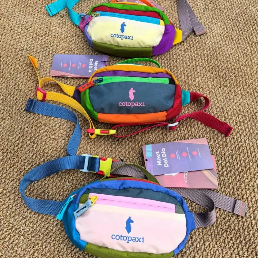 

Alpaca Crossbody Bag 1.5L Dopamine Belt Color Contrast Splicing Outdoor Travel Storage Waist Pack