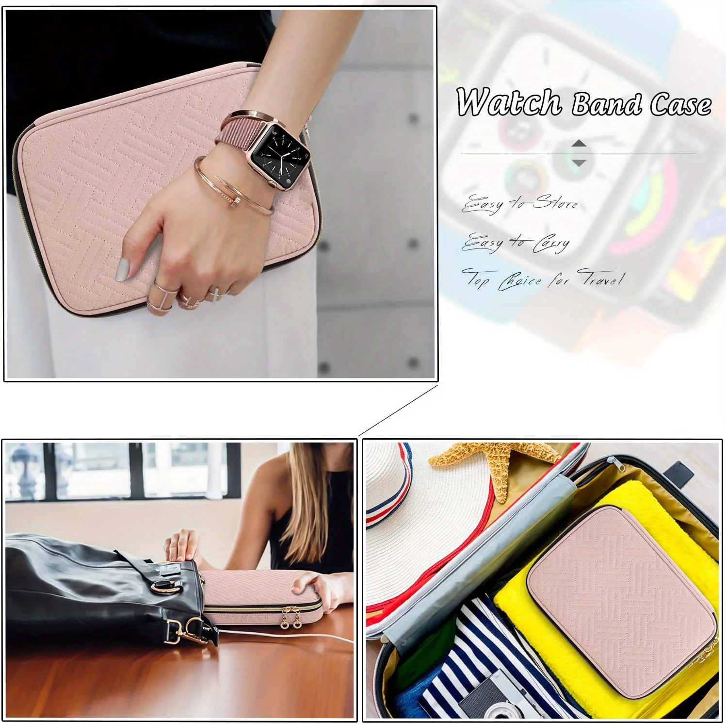 Nylon Watch Band Organizer Case Watch Band Case for Apple Watch Band Travel  Portable Organizer Bag for Iwatch Wristband
