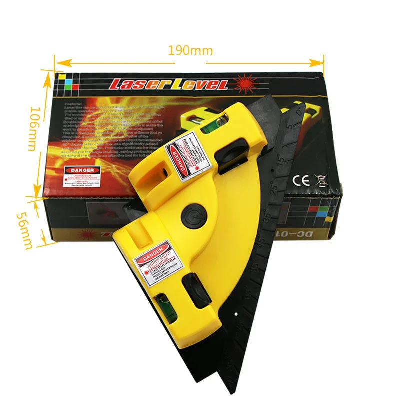 KOOJN 90 Degree Laser Right Angle Horizontal Ruler Ceramic Tile Right Angle Ground Wire Instrument Infrared Positioning