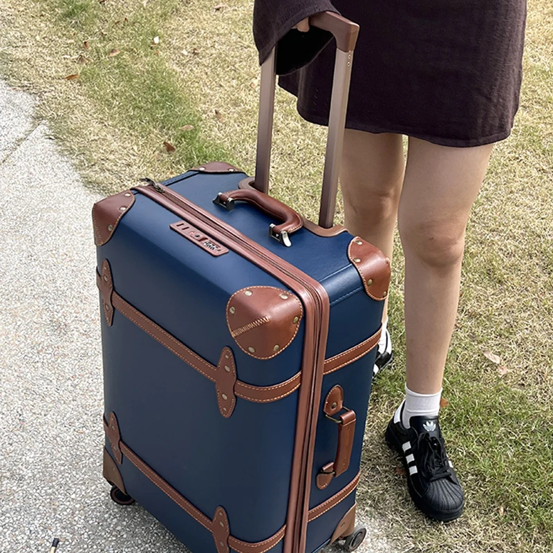 

New Vintage Luggage 20 inch Carry-on Suitcase 28 Inch Large Capacity Suitcase Waterproof PP+PU Material with TSA Lock 24/26 inch