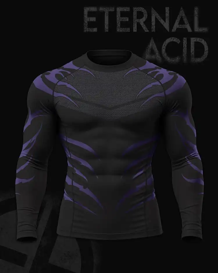 Compression Hoodies Tight Fit Long Sleeve Sports Shirt Workout Tops Gym Compression Breathable High