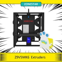 ZONESTAR Z9V5MK6 4 Extruders 3D Printer Upgraded Double Gear Multi Color 4-IN-1-OUT Large Size Silent Auto Leveling Power Los