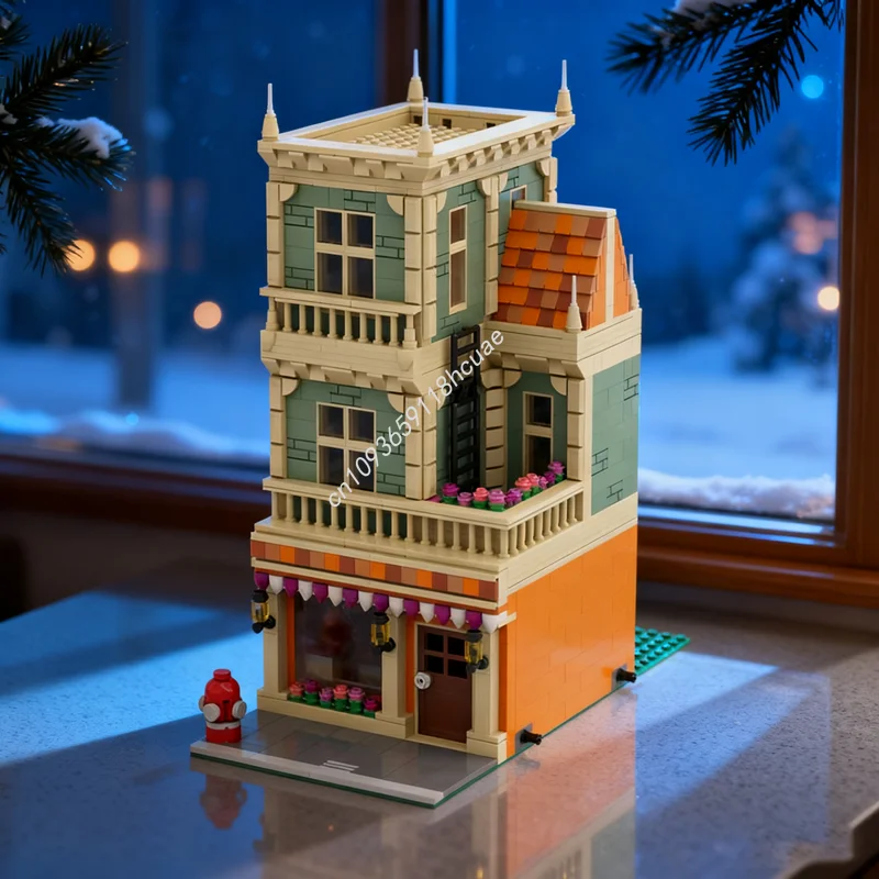 

1560pcs MOC Modular Bakery Shop Modulared Model Building Blocks Construction DIY Christmas Gift Creative Toy Idea Education Kids