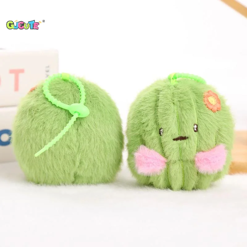 1 Piece 11cm Kawaii Simulation Lifelike Fairy Ball Bag Pendant Plush Toy Stuffed Plants Cactus Dolls Keychain For Girls Decor