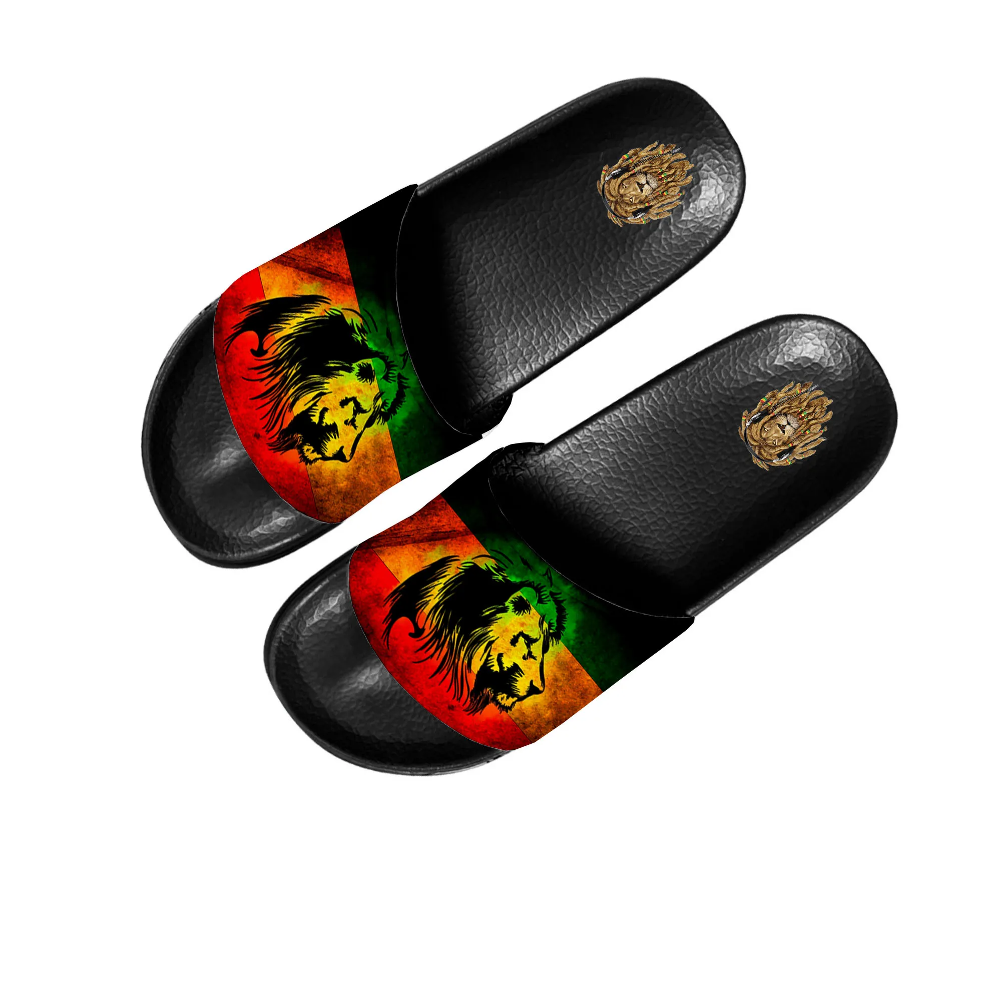 

Reggae Rastafarian Rasta Rastafari Lion Of Judah Slippers Home Water Shoes Men Women Teenagers Children Custom Summer Slipper