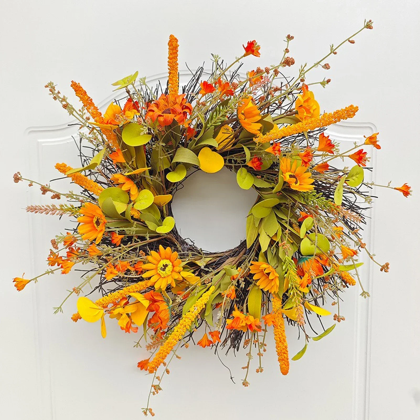 

Украшение на День Благодарения, венок, кленовый лист, цветочный обруч, фестиваль урожая, осенняя тема, украшение для окна, гирлянда