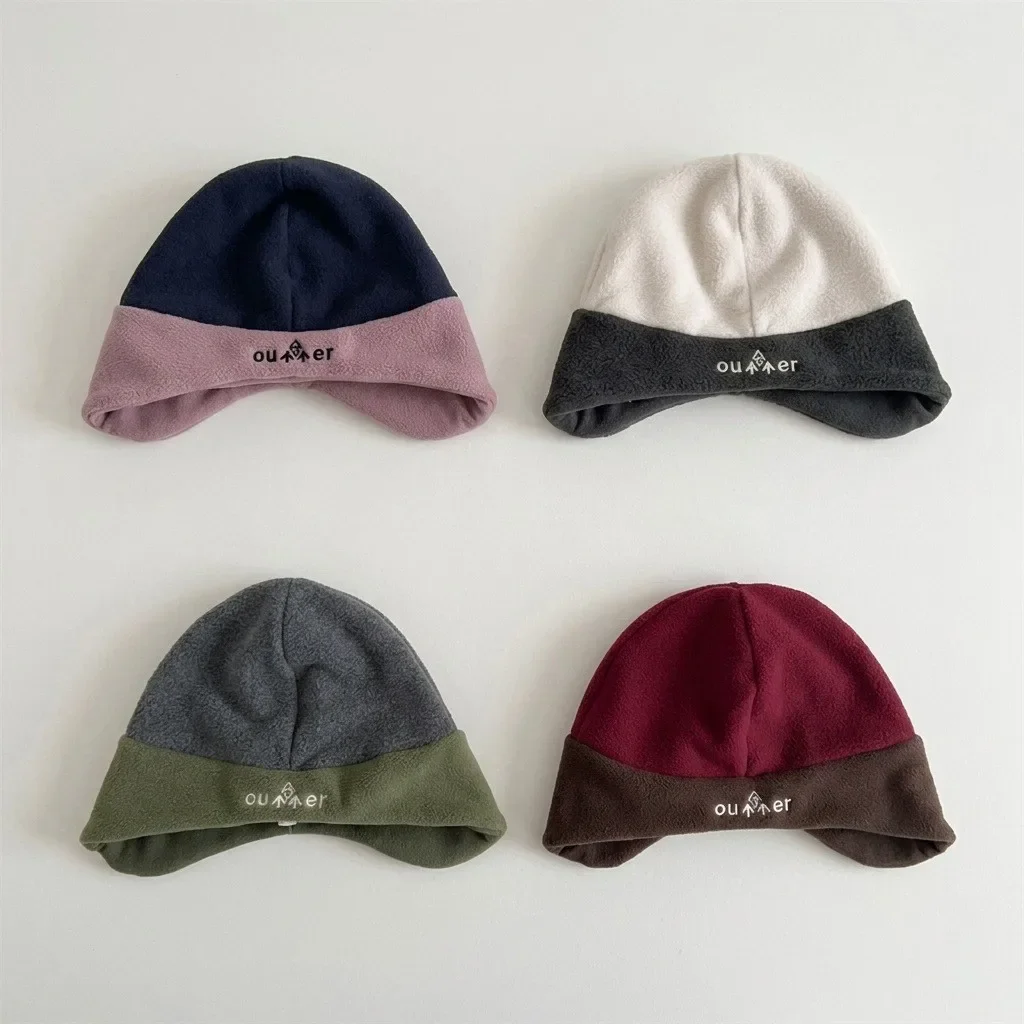 Kids 2026 Autumn Winter Hat Infant Boy Girl Cartoon Warm Earflaps Hats Outdoor Windproof Caps Beanies