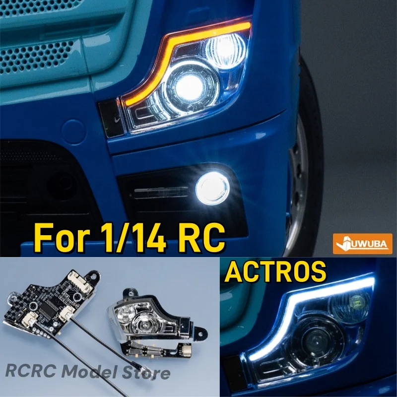 RC 1/14 ACTROS Headlight LED 5V Lighting System Lamp Headlamp For Tamiya 1/14 GIGASPACE MFC-01 M24 Module RC Tractor Accessories