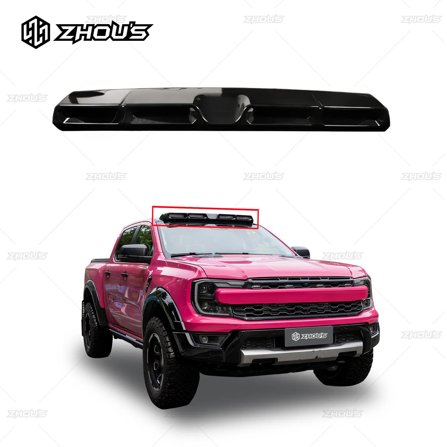 

New Offroad Luggage Rack Adventure Roof Light Bar Led Pod Top Roof Light for Ford Ranger F-150 Pickup 2024