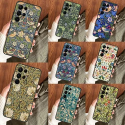 William Morris Case For Samsung Galaxy S23 Ultra S22 Plus S21 Ultra S20 FE S9 S10 Note 10 20 Ultra Cover
