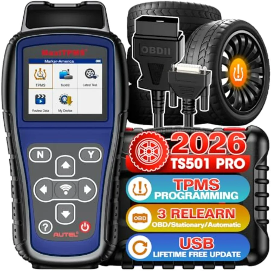 

Программатор MaxiTPMS TS501 PRO для TPMS-систем 2026 года: новая версия для перепрограммирования и сброса TPMS, аналогичная TS508WF, TS508, TS501, TS408S, активирует все датчики.