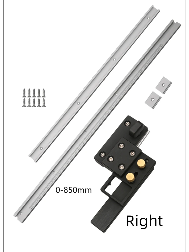 W-new Miter Saw Station Stop and Circular Saw Guide Rail Track and Table Stop, Woodworking