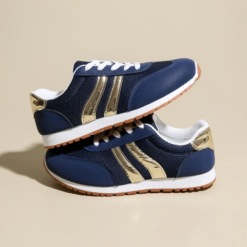 

Pop 2025 Summer New Women's Casual Sports Shoes, Comfortable Lace Up Flat Shoes, Tennis Shoes, Breathable Walking And Jogging Sh