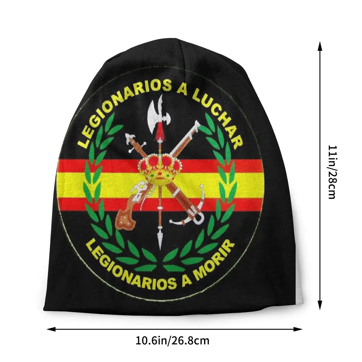 Custom Unisex Bonnet Winter Knit Hat Spanish Legion Hip Hop Beanies Cap Legi N Espa Ola El Novio De La Muerte Beanie Hats Ski Ca