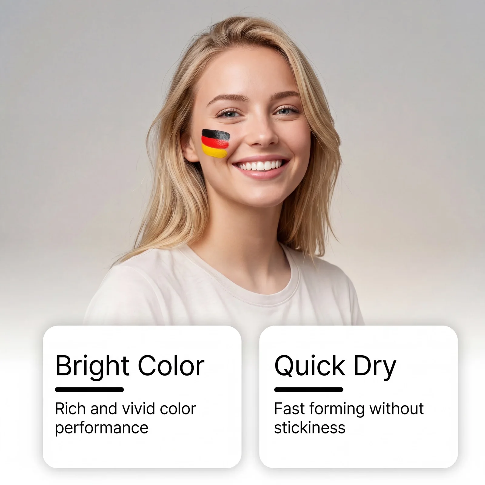 Country Flag Face Paint Stick For Football Sport Events Fans Sweatproof High Pigment 3-Color National Flag Human Body Painting