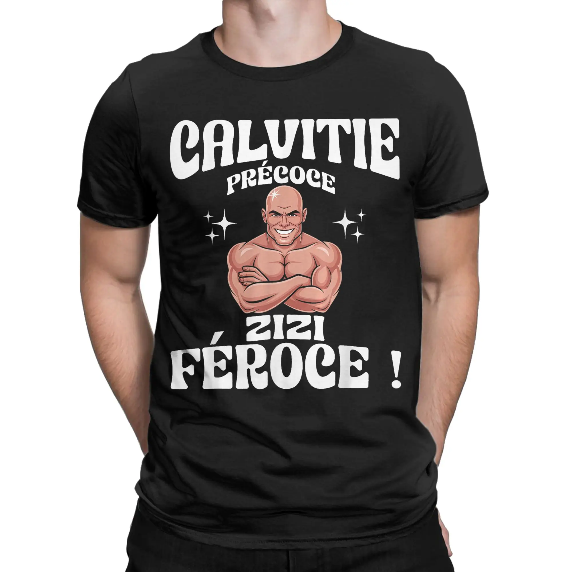 Men Early Baldness Fierce Zizi Baldness Humor T Shirt  100% Cotton Clothing Fun Short Sleeve Crewneck Tees 4XL 5XL T-Shirt