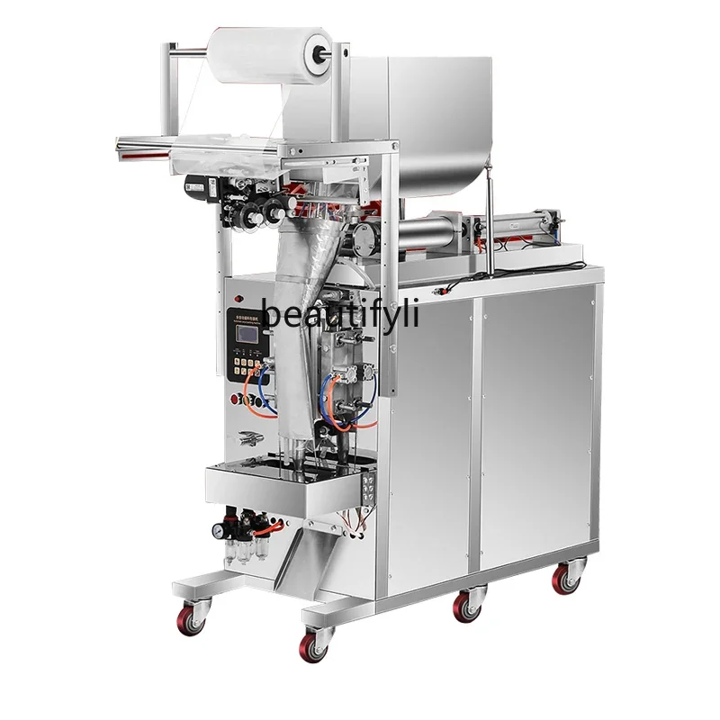 

Automatic paste filling machine Milk Liangpi quantitative packaging machine Liquid sealing machine