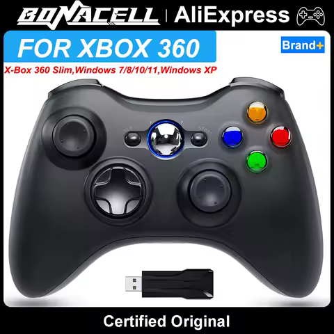 Gamepad For Xbox 360 Controller Dual Vibration Gaming 3D Joystick 2.4G Wireless Supports Windows PC Game Remote Control Rocker