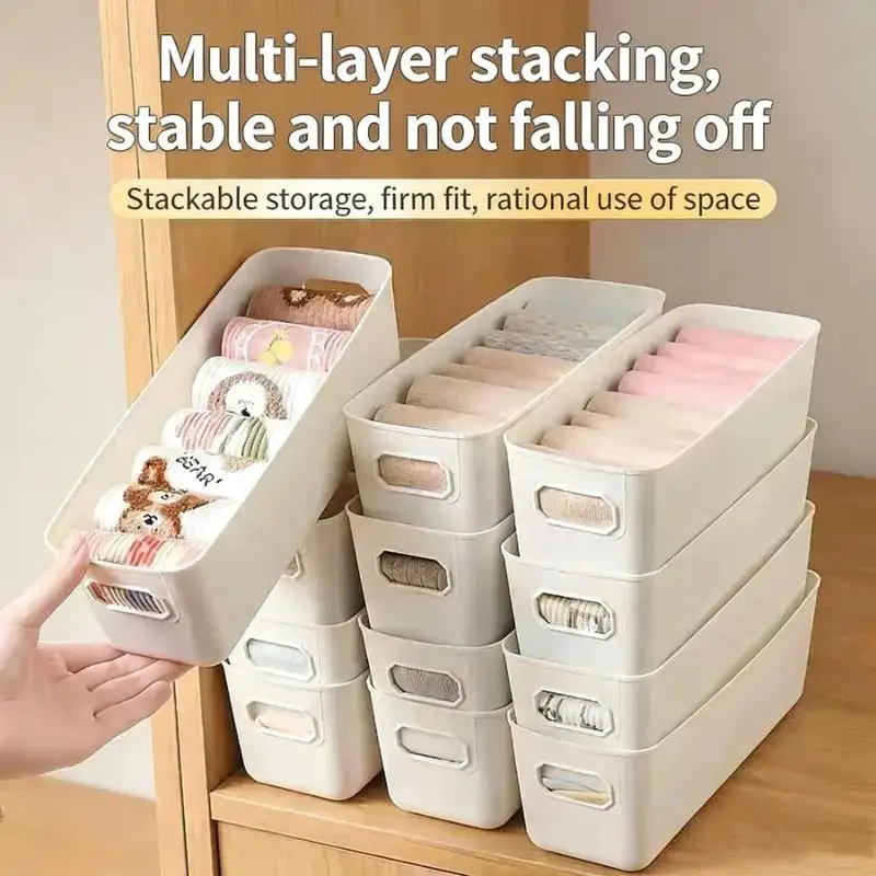 9Pcs Space Saving Multifunctional Storage Box Small Items Organizer for Kitchen Bathroom Makeup Snacks
