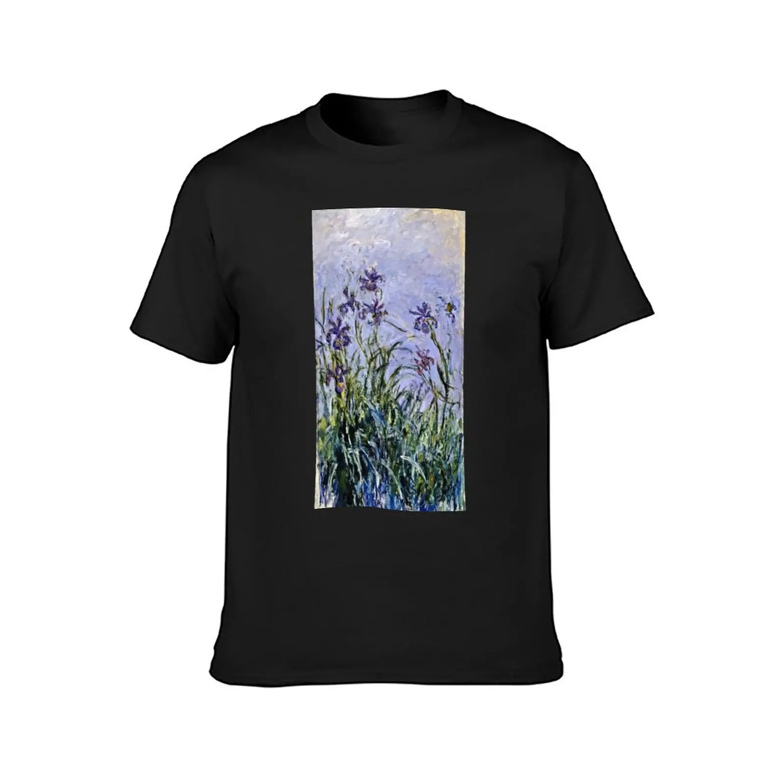 Claude Monet - Iris Mauves T-Shirt cute tops anime new edition aesthetic clothes Short sleeve tee men