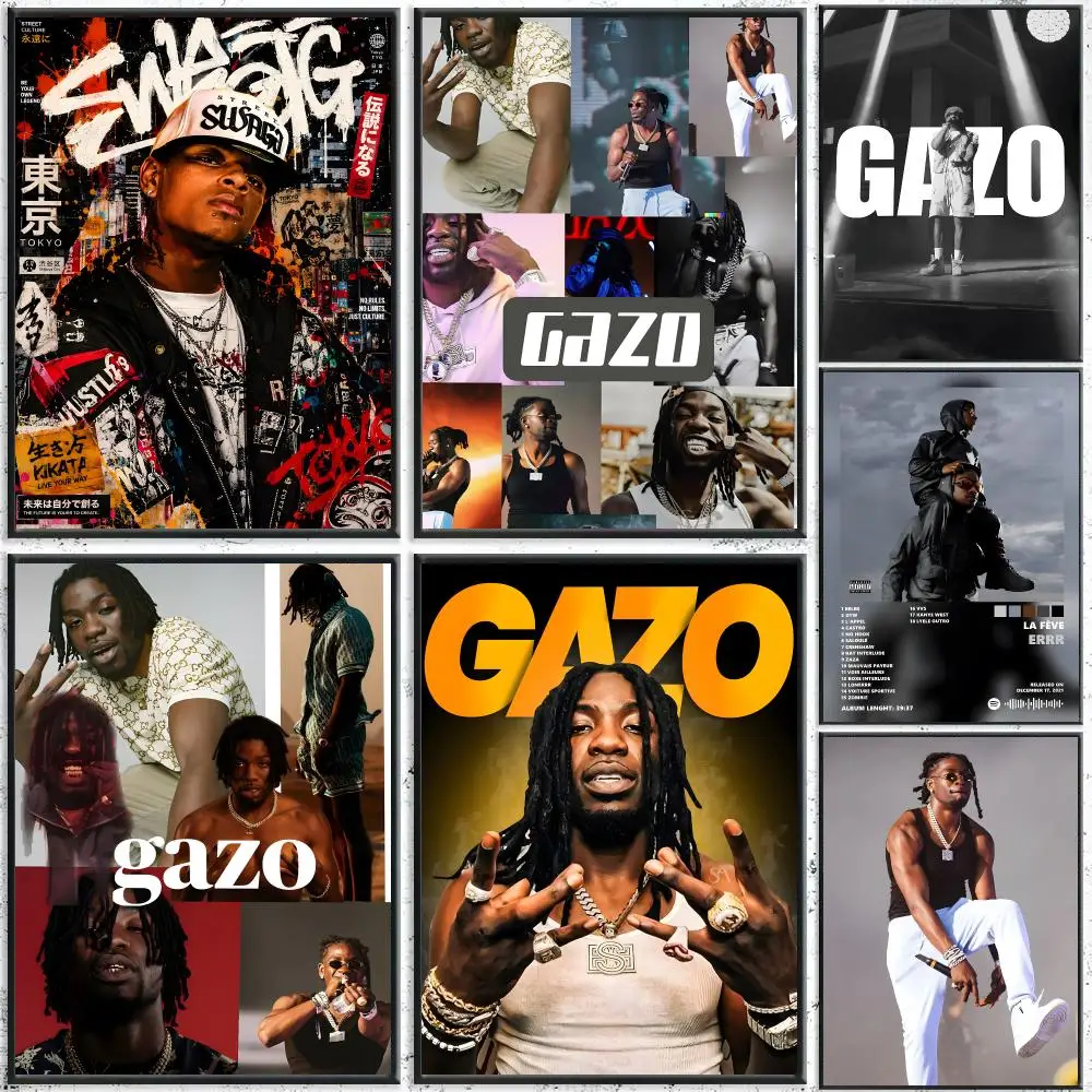 Rapper Gazo Poster Self-Adhesive Waterproof Wall Stickers, Coffee Bar Home Wall Decor