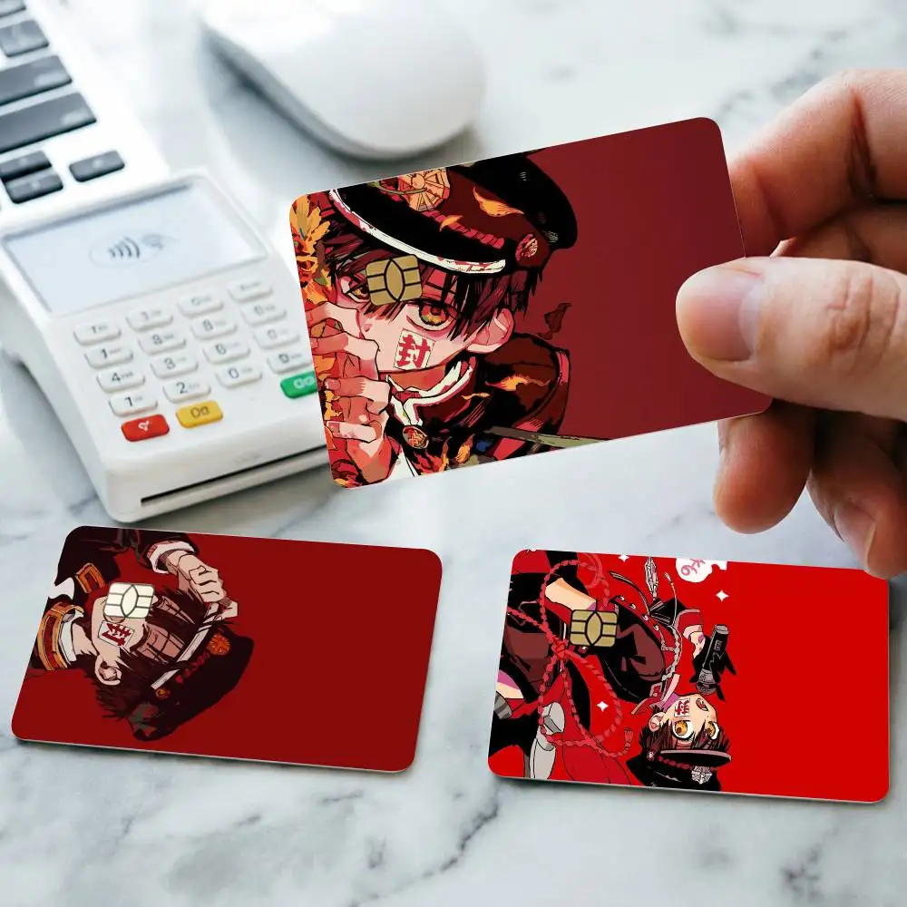 A-Anime Toilet-Bound Hanako-kun Credit Card HD Stickers Game Card Decal Small Chip Waterproof Sticker Gift