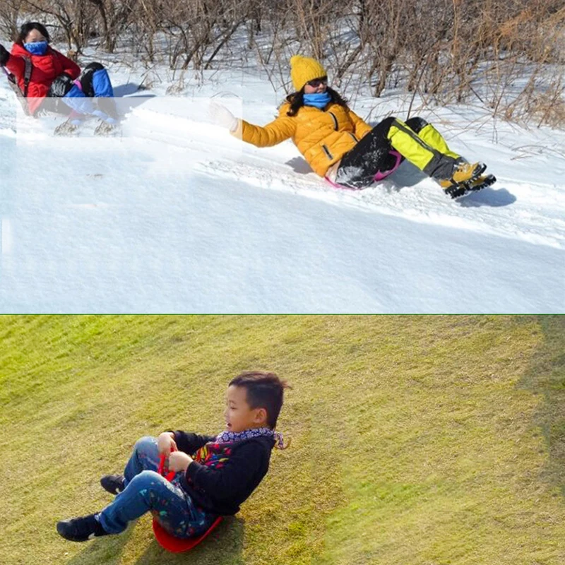 Durável Plástico Esportes de Inverno Neve Trenó Skiing Board, Areia Ao Ar Livre Grama Trenó Slider para Adultos e Crianças