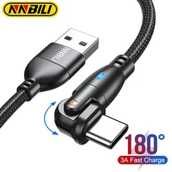 NNBILI USB Type C Cable For Huawei P70 Xiaomi 14 3A Fast Charging Cable Type-C Charger Data Cord For Samsung POCO realme Oneplus