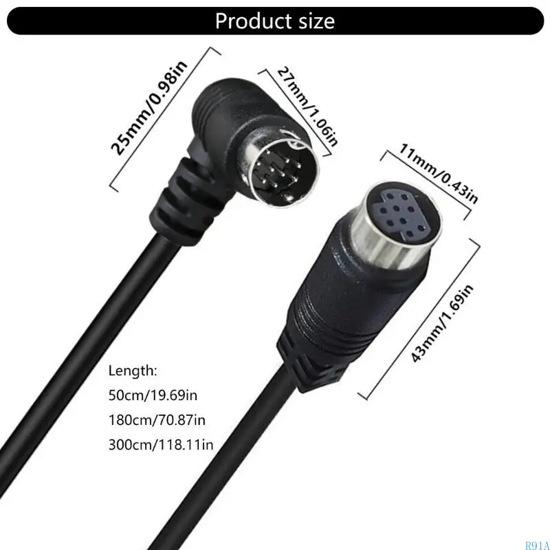 R91A 9PIN S-Video Mini DIN ADAPTER Extension Table Wire 9 игл усиливает сигнал