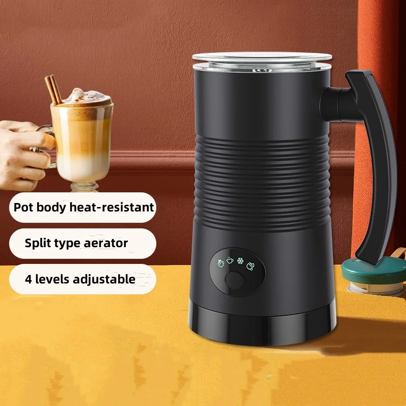 ماكينة صنع رغوة الحليب الكهربائية المنزلية الساخنة والباردة الأوتوماتيكية بالكامل، كوب خلاط حليب القهوة #4