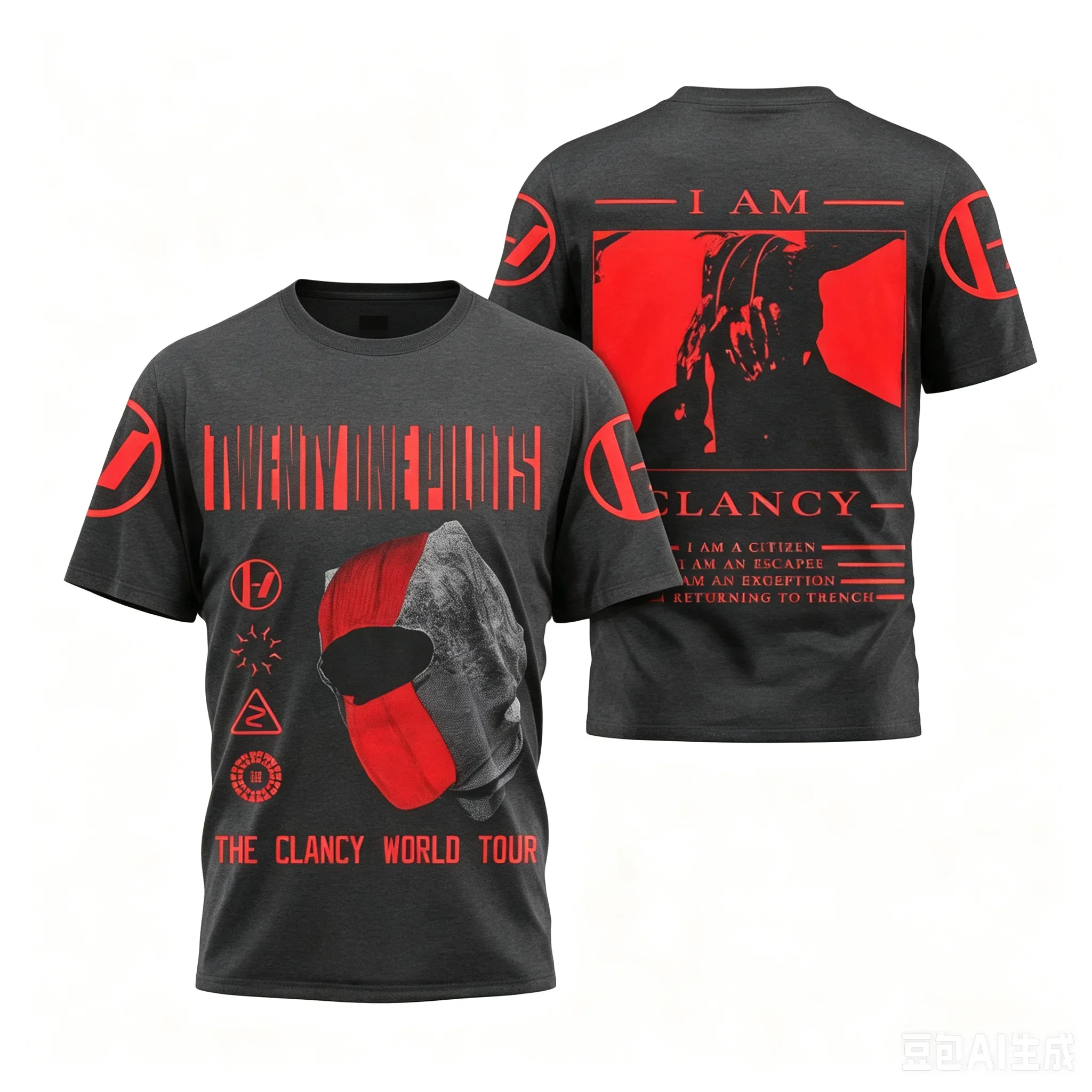 Twenty One Pilots 2026 The Clancy Tour Shirt 2026 Men Women Overszied T-shirt Y2K Unisex Men's Short-sleeved T-shirt Women's Tee - view 2