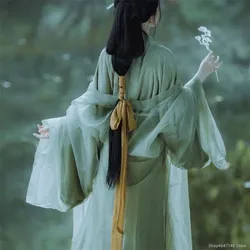 Large Size Hanfu Dress Women Chinese Traditional Cosplay Costume Summer Green Dress Ancient Hanfu 2pcs Sets Plus Size 3XL