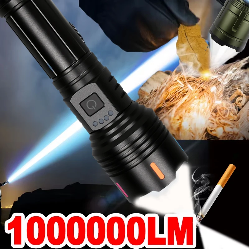 

Супер яркий светодиодный фонарик, перезаряжаемый через USB, масштабируемый прожектор, тактический фонарь, уличный мощный фонарик для кемпинга и рыбалки