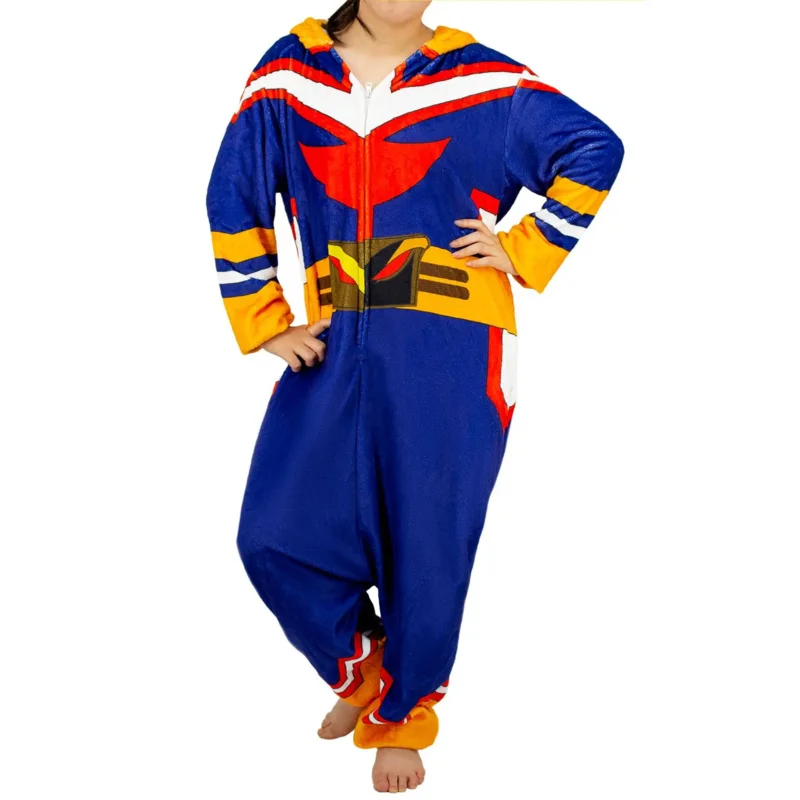 2025 New My Hero Academia All Might 코스프레 의상 목욕 가운 블루 점프 슈트 Anime Pajamas ly99