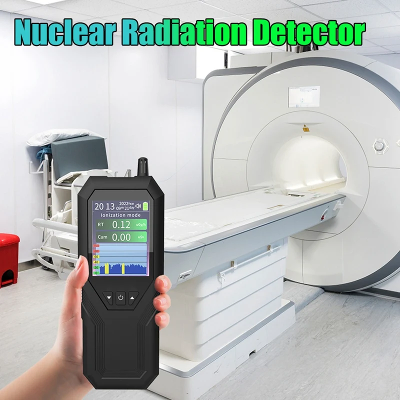 Contador Geiger Detector de radiación nuclear Monitor Dosímetro Negro