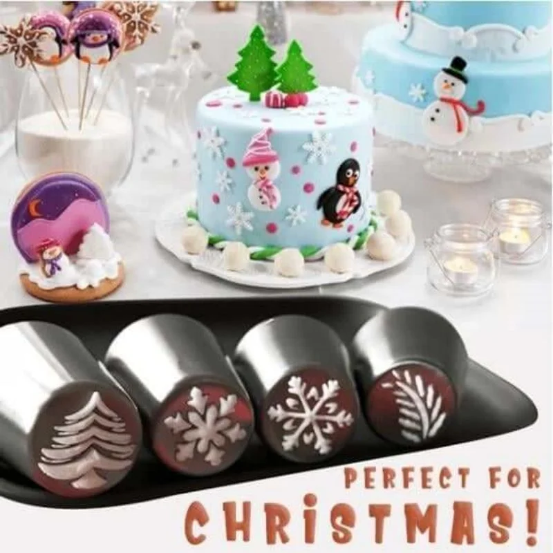 

Christmas Baking Nozzles Kit Christmas Nozzles Set(15PCS/SET) Stainless Steel Flowered Mouth Cupcake Baking Tool