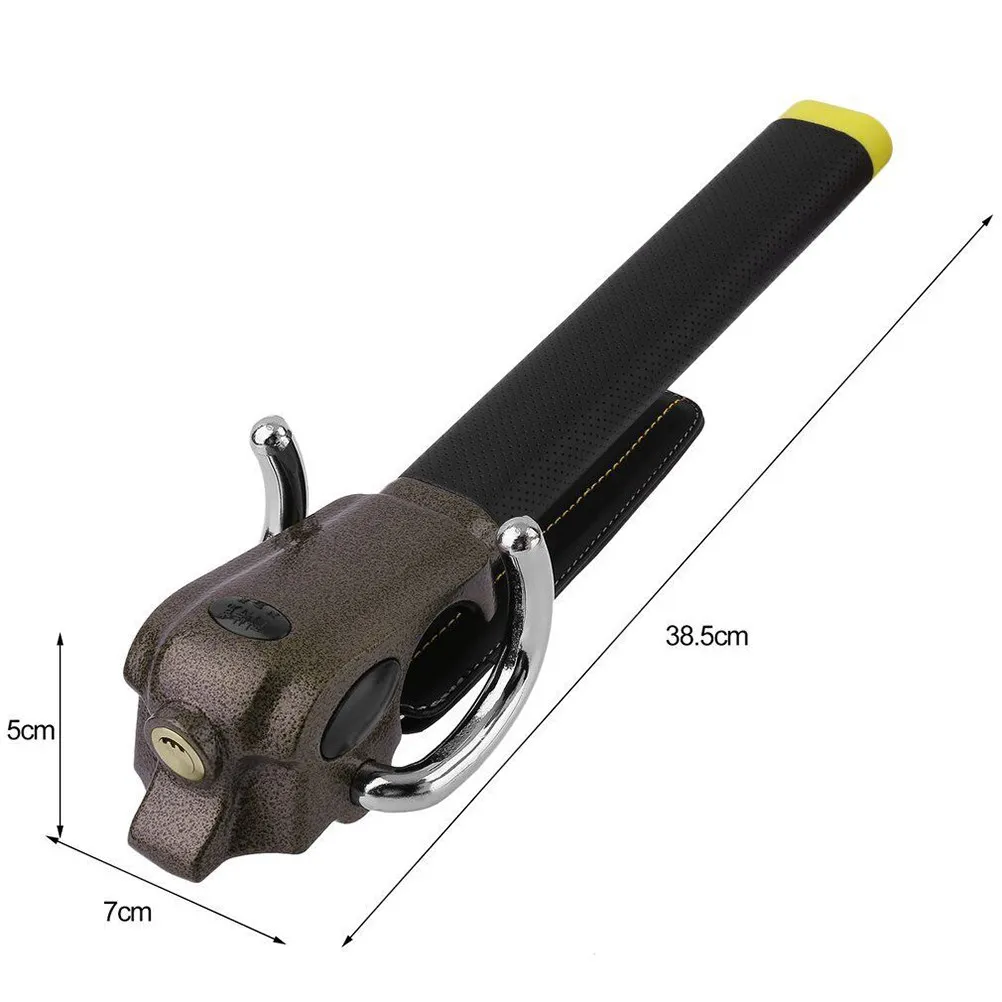 Aluminum Alloy Steering Wheel Lock Foldable 360-Degree Rotating Fork Anti-Theft Car Security Lock with Airbag Apron Alert System view 5