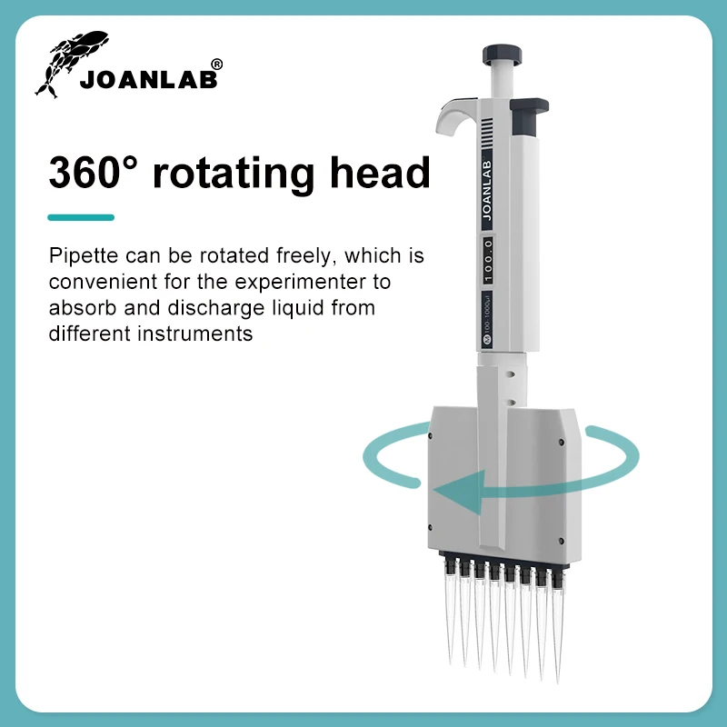 JOANLAB Multichannel Pipette Chemical Lab Equipment Digital Adjustable Micropipette Laboratory 8 Channels Pipette 12 Channels